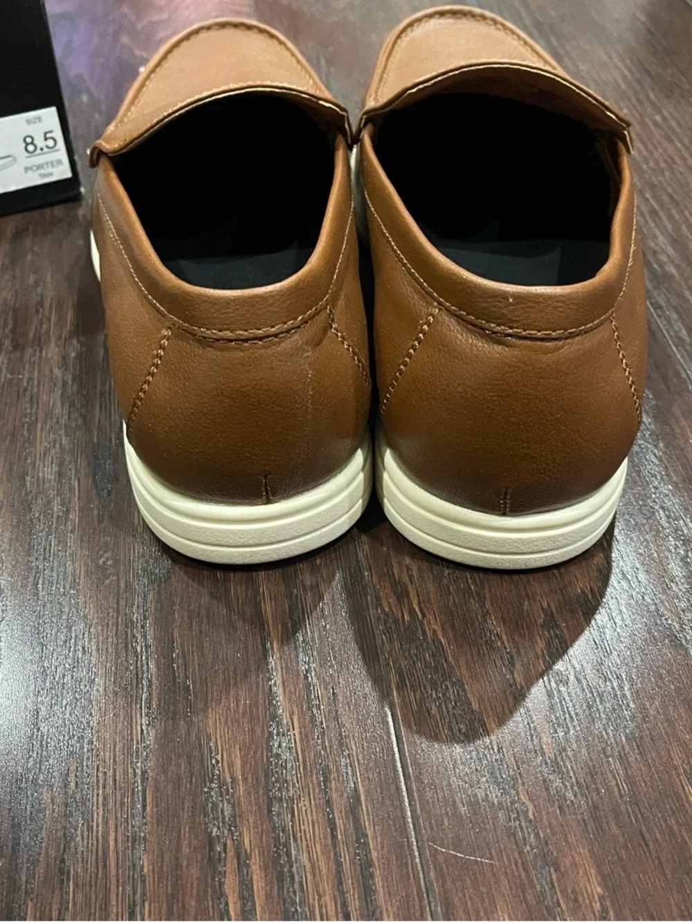 Alfani Porter Tan Loafer Men Size 10M Faux Leather Memory Foam  NEW